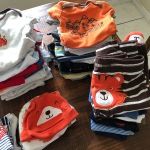 Baby Boy Newborn 0-3 months LOT 73 pieces